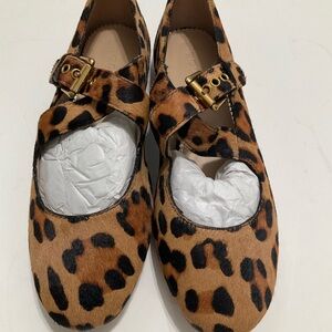 Boden Cross Strap Mary Jane women Shoes Size 38
 Brown/Black Cow cowhide